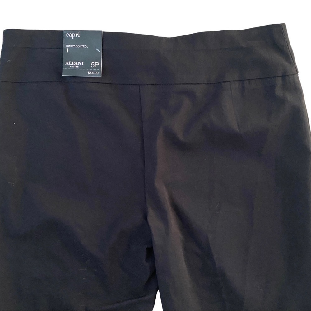 NWT ALFANI Black Capri Crop Pant Women 6 P Petite - Picture 4 of 7